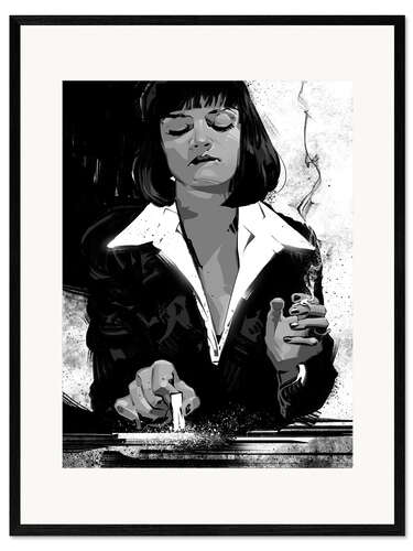 Impressão artística com moldura Mia Wallace I