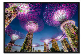 Gerahmter Kunstdruck Supertrees in Singapur