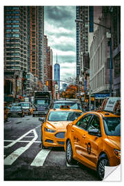 Selvklebende plakat Rush Hour in New York City