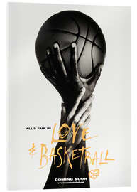 Akrylglastavla Love &amp; Basketball