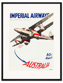 Gerahmter Kunstdruck Imperial Airways - Australien
