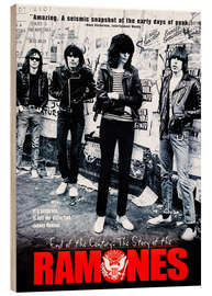 Wood print Ramones - End of the century