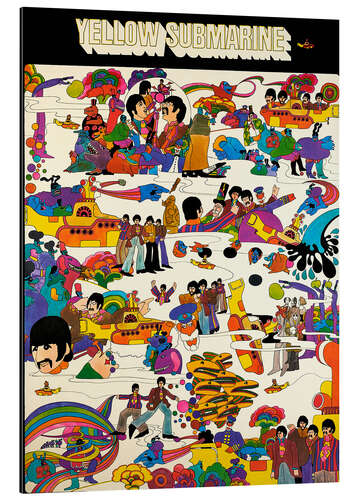 Quadro em alumínio The Beatles - Yellow Submarine