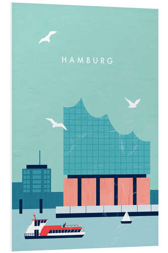 Bilde på skumplate Illustrasjon Hamburg Elbphilharmonie