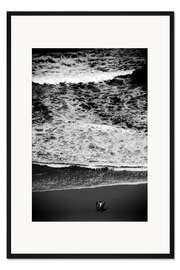 Gerahmter Kunstdruck Am Strand vor dem Surfen