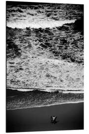 Magnettafel Am Strand vor dem Surfen