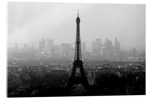 Acrylic print Parisian skyline with Eiffel tower