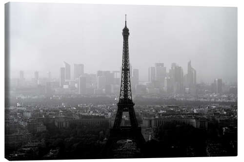 Canvas print Parisian skyline with Eiffel tower