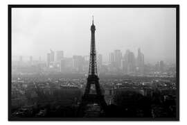 Gerahmter Kunstdruck Pariser Skyline mit Eiffelturm