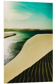 Foam board print Water between the dunes