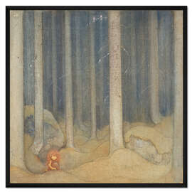 Gerahmter Kunstdruck Humpe im Zauberwald