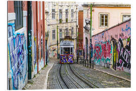 Tableau en plexi-alu Tramway dans une pente dans la haute ville