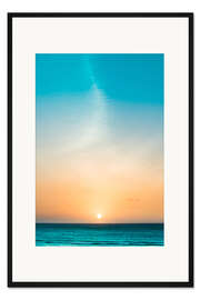 Gerahmter Kunstdruck Wolken bei Sonnenuntergang