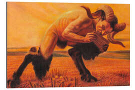 Magnettafel Ein Faun, der auf der Flöte spielt