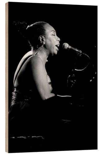 Wood print Nina Simone