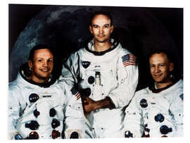 PVC-tavla Neil Armstrong, Michael Collins and Buzz Aldrin, crew of Apollo 11