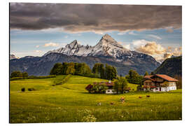 Aluminium print Idyllic landscape at Watzmann