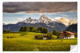 Wandsticker Idyllischer Landschaft am Watzmann