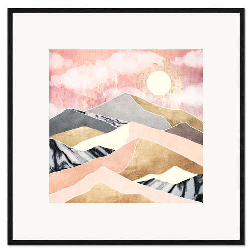 Ingelijste kunstdruk Summer Sun Landscape