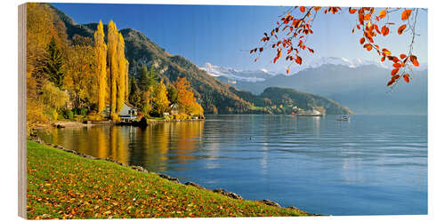 Quadro de madeira Outono, paisagem, perto, lucerne