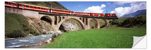 Wandsticker Eisenbahnbrücke Andermatt, Schweiz