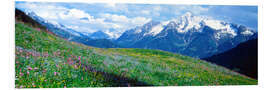 Foam board print View of the Zillertal Alps