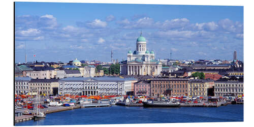 Aluminium print View of Helsinki