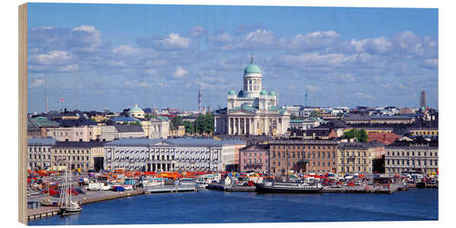 Holzbild Ausblick auf Helsinki