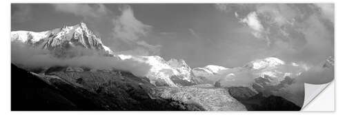 Selvklæbende plakat View of the French Alps