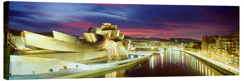 Canvas print Guggenheim Museum in Bilbao at night