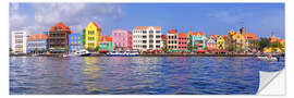 Naklejka na ścianę Colorful harbor buildings of Willemstad, Curacao