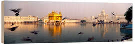 Wood print Reflection of the Golden Temple