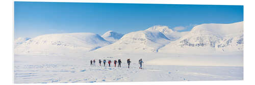 Foam board print Cross-country skiers in Kebnekaise