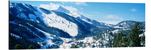 Aluminiumsbilde Snow-capped mountains, Lone Mountain, Montana, USA