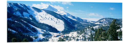 Quadro em PVC Snow-capped mountains, Lone Mountain, Montana, USA