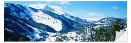 Wandsticker Schneebedeckte Berge, Lone Mountain, Montana, USA