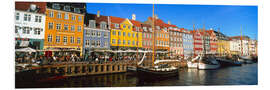 Foam board print Sailboats in the Nyhavn canal