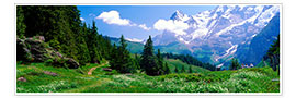 Poster Murren alpine landscape, Switzerland