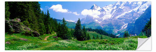 Naklejka na ścianę Murren alpine landscape, Switzerland