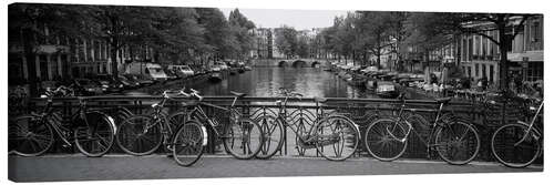 Obraz na płótnie Bicycles on the canals of Amsterdam