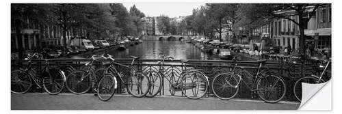 Wall sticker Bicycles on the canals of Amsterdam
