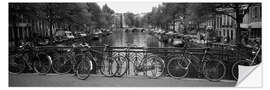 Wall sticker Bicycles on the canals of Amsterdam