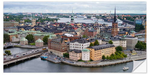 Selvklebende plakat Island Gamla Stan, Stockholm