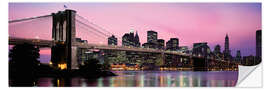 Sticker mural Pont de Brooklyn au crépuscule