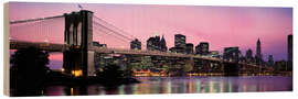 Puutaulu Brooklyn Bridge at dusk