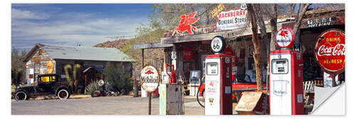 Wandsticker Tankstelle an der Route 66