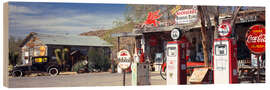 Wood print Gas station on Route 66