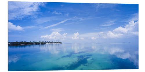 Foam board print Clouds over the sea