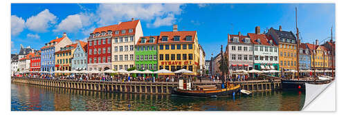 Naklejka na ścianę Canal Panorama Nyhavn I