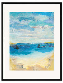 Gerahmter Kunstdruck Abstrakte Küstenlandschaft III